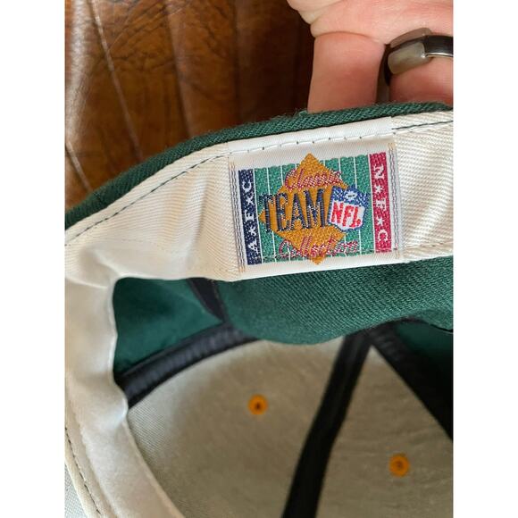 VTG NFL Greenbay Packers New Era USA Made 100% Wool 7 3/8 Fitted Green Hat - Picture 5 of 10